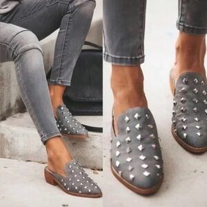 Mi.iM Charcoal Studded Mules